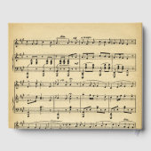 Huwelijksgastenboek met antieke muziek gastenboek (Achterkant)