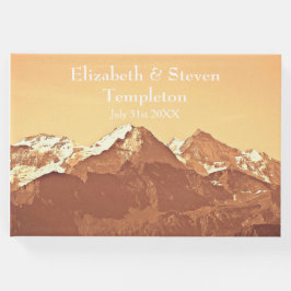 Huwelijksgastenboek met berglandschap gastenboek