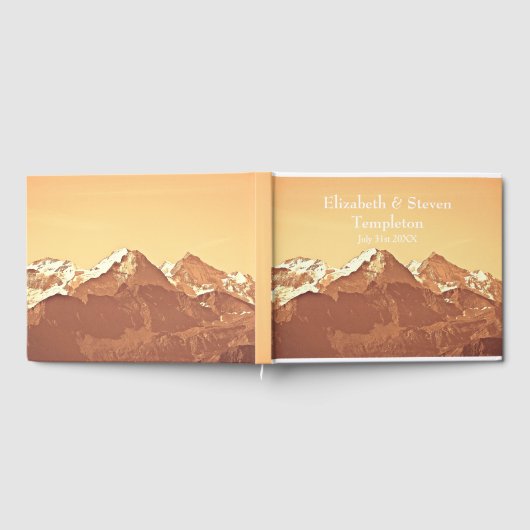 Huwelijksgastenboek met berglandschap gastenboek (Volledig)