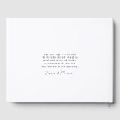 Huwelijksgastenboek Minimalistisch Elegant Gastenboek (Achterkant)