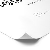 Huwelijksgastenboek Minimalistisch Elegant Poster (Hoek)