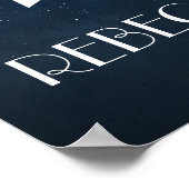 Huwelijksgastenboek | Onze Liefde/Sterren Poster (Hoek)