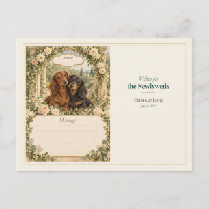 Huwelijksgastenboek Wensen voor Dachshund Briefkaart