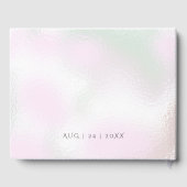 huwelijksgastenboek | Wispy Pink Shimmer Gastenboek (Achterkant)