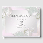 huwelijksgastenboek | Wispy Pink Shimmer Gastenboek (Voorkant)