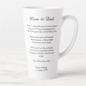 Huwelijksgedicht Ouders Bruid Bruidegom Bedankt Ca Latte Mok (Rechts)