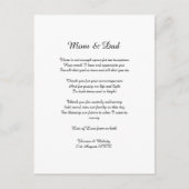 Huwelijksgedicht Ouders Bruid Bruidegom Trouw Beda Briefkaart (Voorkant)