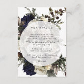 huwelijksgegevens rustige winterfloralen informatiekaartje (Voorkant)