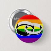 Huwelijksgelijkheid Gay Pride Button Pin (Voorkant /achterkant)