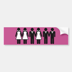 Huwelijksgelijkheid Huwelijk -.png Bumpersticker