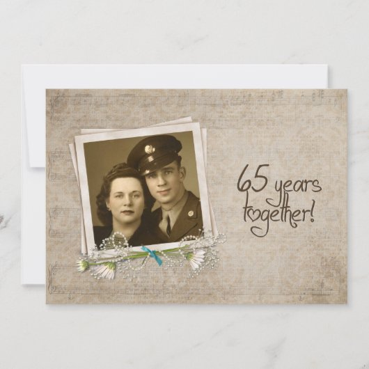 Huwelijksgelofte Vernieuwing 65-jarig Huwelijk Kaart (Voorkant)