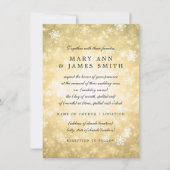 Huwelijksgelofte Vernieuwing Gold Winter Wonderlan Kaart (Voorkant)