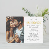 Huwelijksgelofte Vernieuwing Jubileum Party Foto E Folie Uitnodiging (Staand Voorkant)