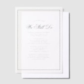 Huwelijksgelofte Vernieuwing Jubileum Party Simpel Vellum Uitnodigingen (Offset)