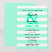 Huwelijksgelofte Vernieuwing Mint Waterverf Streep Kaart (Voorkant / Achterkant)