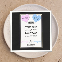 Huwelijksgelofte Vernieuwing Papieren servetten