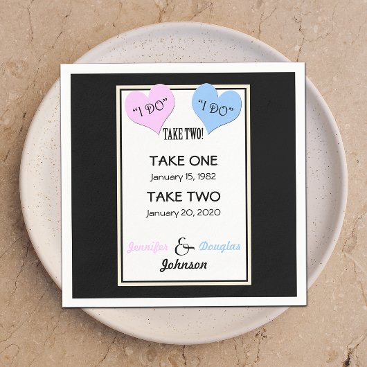 Huwelijksgelofte Vernieuwing Papieren servetten