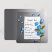 Huwelijksgelofte Vernieuwing Vergeet-Me-Nots Kaart (Voorkant / Achterkant)