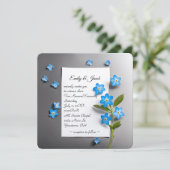 Huwelijksgelofte Vernieuwing Vergeet-Me-Nots Kaart (Staand voorkant)