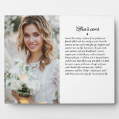 Huwelijksgeloften Elegante Keepsake-foto (links) Fotoplaat (Voorkant)