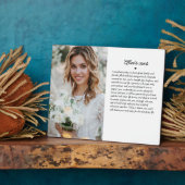 Huwelijksgeloften Elegante Keepsake-foto (links) Fotoplaat (Zijkant)