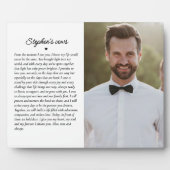 Huwelijksgeloften Elegante Keepsake-foto (rechts) Fotoplaat (Voorkant)