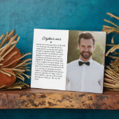 Huwelijksgeloften Elegante Keepsake-foto (rechts) Fotoplaat (Zijkant)