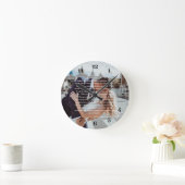 Huwelijksgeloften Faux Wrapped Canvas Print Ronde Klok (Huis)