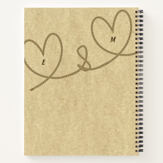 Huwelijksgeloften Journal Custom Keepsake Mr. of M Notitieboek (Achterkant)