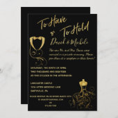 Huwelijksgeloften Na/Na Trouwfeest Uitnodiging (Voorkant / Achterkant)