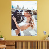 Huwelijksgeloften nep ingepakt canvas print (Insitu (Woonkamer))
