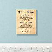 Huwelijksgeloften op Canvas (Insitu (Houten vloer))