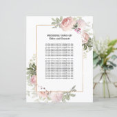 Huwelijksgeloften Pink Rose Floral (Staand voorkant)