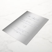 Huwelijksgeloften vernieuwd wit zilver 25e trouwda folie uitnodiging (Gedraaid)