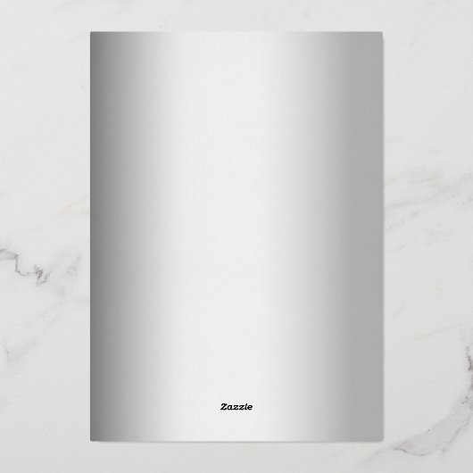 Huwelijksgeloften vernieuwd wit zilver 25e trouwda folie uitnodiging (Achterkant)