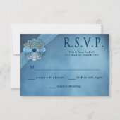 Huwelijksgeloften vernieuwen - Blauw Elegant - RSV RSVP Kaartje (Voorkant)
