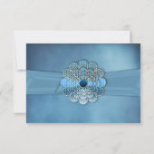 Huwelijksgeloften vernieuwen - Blauw Elegant - RSV RSVP Kaartje (Achterkant)