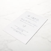 Huwelijksgeloften vernieuwen wit zilver 25ste trou folie uitnodiging (Gedraaid)