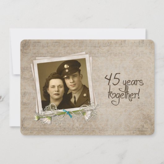 Huwelijksgeloften Vernieuwing 45-jarig Huwelijk Kaart (Voorkant)