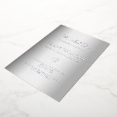 Huwelijksgeloften wit zilver 25e trouwdag folie uitnodiging (Gedraaid)