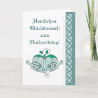 Huwelijksgelukwensen Bloemhart Vogel Duits