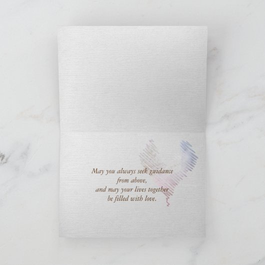 Huwelijksgelukwensen met Madeliefjesboeket Kaart (Binnen)