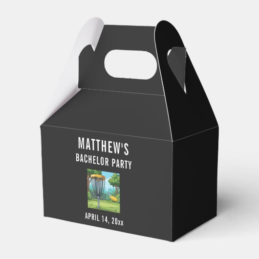 Huwelijksgeschenk Disc Golf Bachelorfeest Bedankdoosjes (Voorkant Zijde)