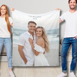 Huwelijksgeschenk fleece deken op maat voor pasgeh