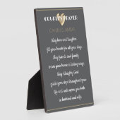 Huwelijksgeschenk 'gebed voor een stel' fotoplaat (Zijkant)