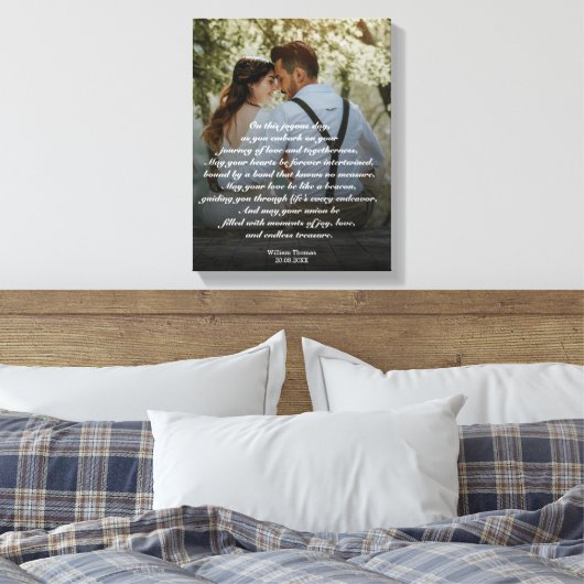  huwelijksgeschenk, gescripte muurkunst canvas afdruk (Insitu (Slaapkamer))