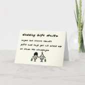 Huwelijksgeschenk Haiku - een grappig dankgedicht Bedankkaart (Voorkant)