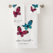 Huwelijksgeschenk Idee: Aangepaste Namen Badkamer  Bad Handdoek (Insitu)