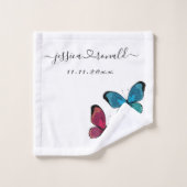 Huwelijksgeschenk Idee: Aangepaste Namen Badkamer  Bad Handdoek (Wasdoekje)