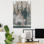 Huwelijksgeschenk met grote foto en kalligrafie ge poster (Thuiskantoor)